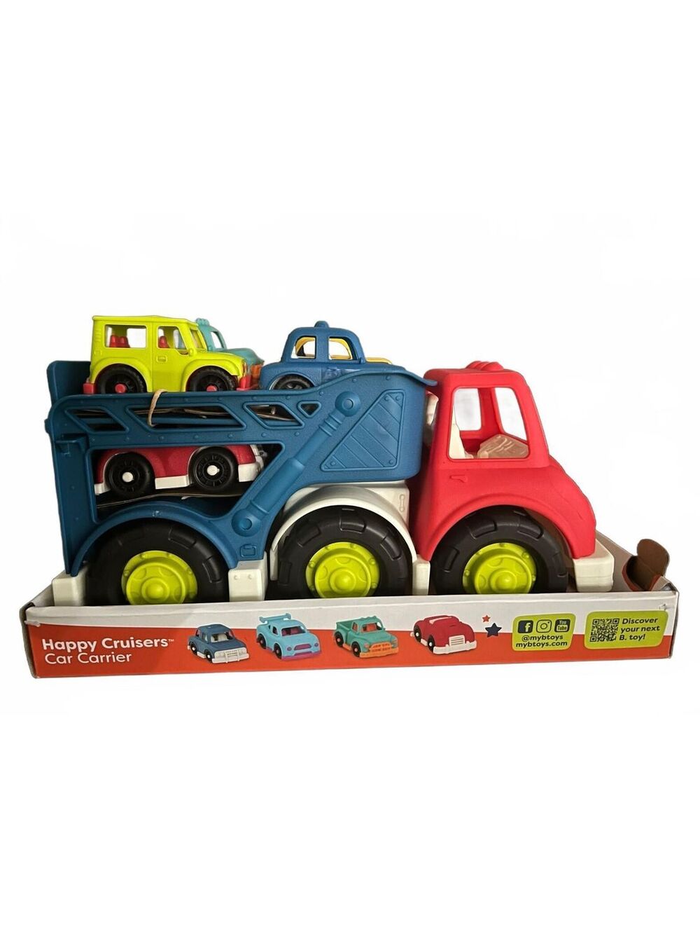 B. toys - Car Carrier Truck & 6 Cars - Happy Cruisers